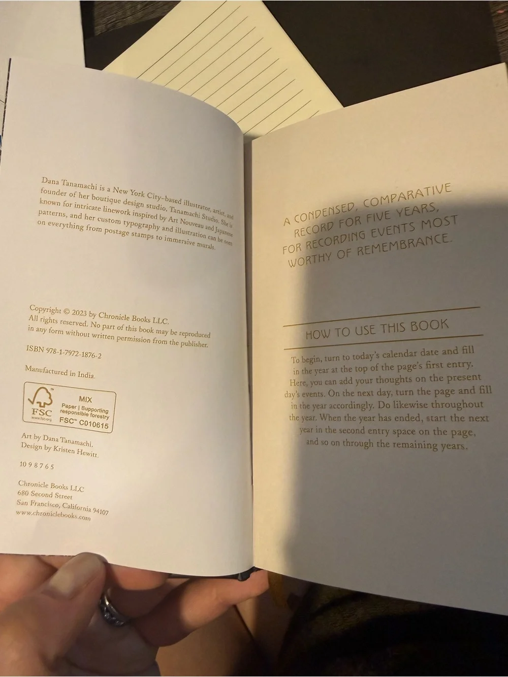 Chronicle Books hardcover five